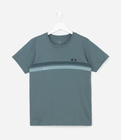 Remera Infantil con Rayas y Etiqueta - Talle 05 a 14 años 1