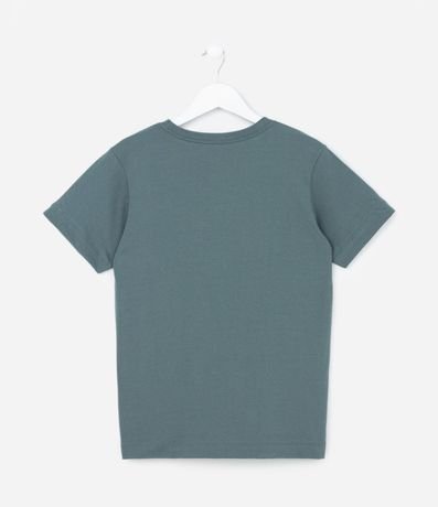 Remera Infantil con Rayas y Etiqueta - Talle 05 a 14 años 2