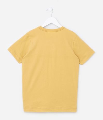 Remera Infantil con Rayas y Etiqueta - Talle 05 a 14 años 2