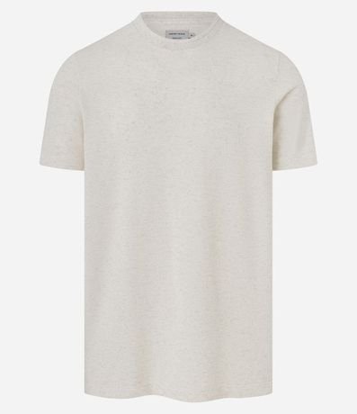 Remera Regular en Algodón con Textura