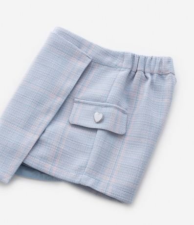 Short Pollera Infantil en Tweed con Solapa y Botón Corazón - Talle 1 a 5 años 4