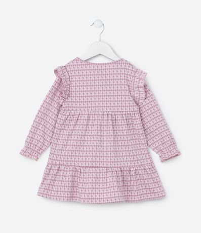 Vestido Infantil con Estampa Jacquard y Media Can Can - Talle 1 A 5 años 3