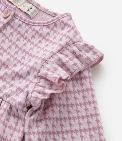 Vestido Infantil con Estampa Jacquard y Media Can Can - Talle 1 A 5 años 7