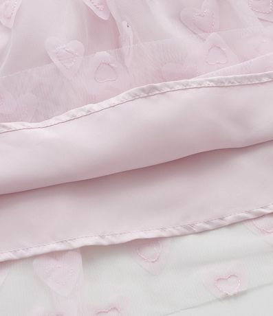 Vestido Infantil con Pollera de Tule de Corazones - Talle 1 a 5 años 4