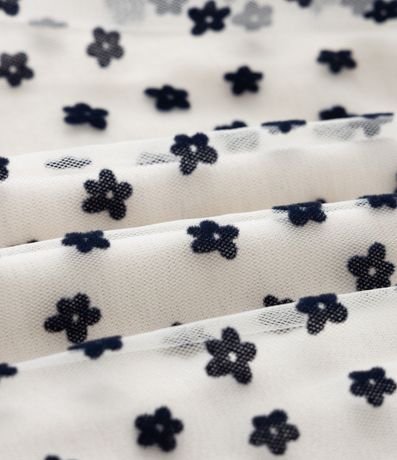 Vestido Infantil en Tule con Estampa Floral - Talle 1 a 5 años 3