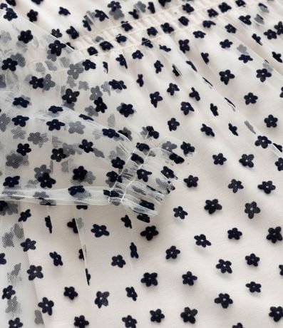 Vestido Infantil en Tule con Estampa Floral - Talle 1 a 5 años 7