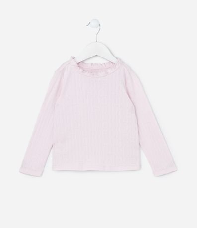 Blusa Infantil con Textura y Volado en el Cuello - Talle 1 a 5 años