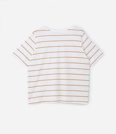Blusa en Algodón Rayada con Cuello V Curve & Plus Size 7