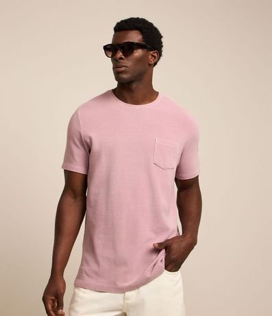 Remera Comfort en Algodón Texturizado con Bolsillo Delantero 2