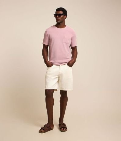 Remera Comfort en Algodón Texturizado con Bolsillo Delantero 3