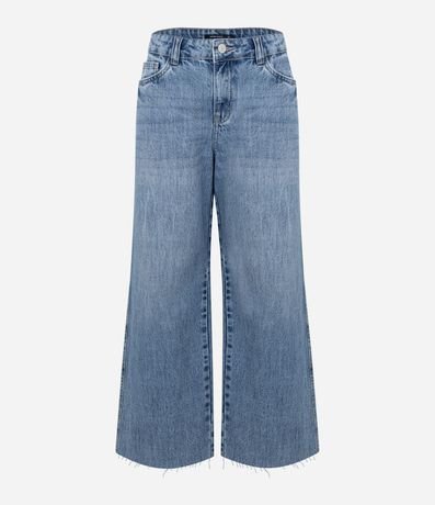 Pantalón Recto Cropped en Jeans con Terminación Deshilachada 5