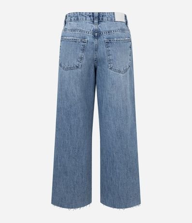 Pantalón Recto Cropped en Jeans con Terminación Deshilachada 6