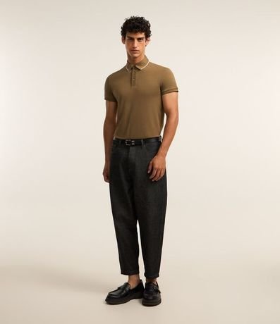 Polo Manga Corta sin Estampa en Algodón Peruano 2