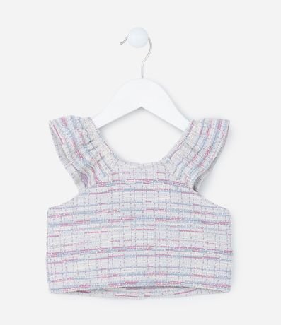 Blusa Infantil en Tweed con Botones Perlados - Talle 1 a 5 años 2