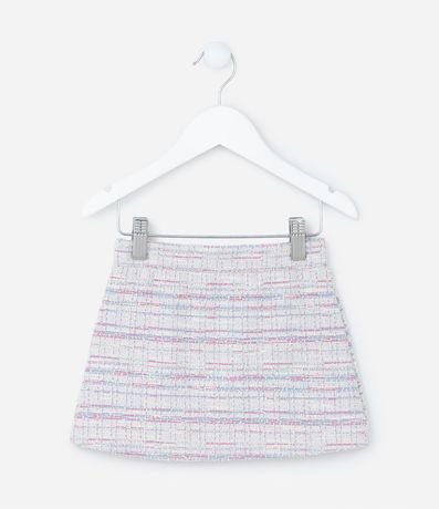Pollera Infantil en Tweed con Lapelas y Botones - Talle 1 a 5 años 4