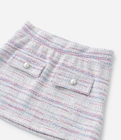 Pollera Infantil en Tweed con Lapelas y Botones - Talle 1 a 5 años 8