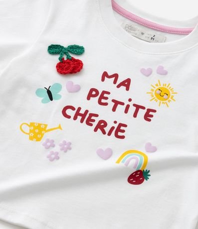 Conjunto Infantil con Short Pollera y Cereza de Ganchillo - Talle 1 a 5 años 9