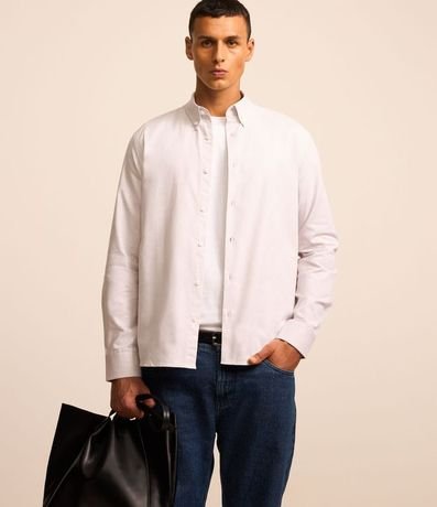 Camisa Comfort en Algodón Manga Larga