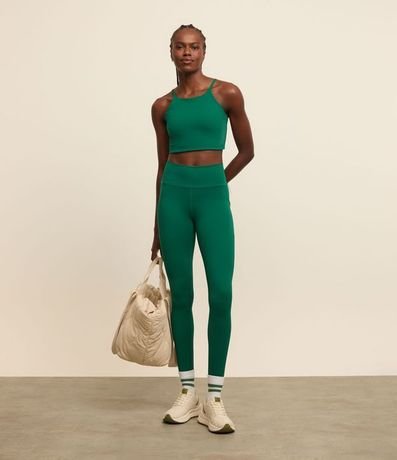Calca Legging Deportiva en Microfibra con Bolsillos