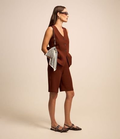 Bermuda Jorts Reta Sastrería con Frisos 5