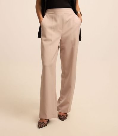 Pantalón Wide Leg Sastrería con Cintura Elástica 3