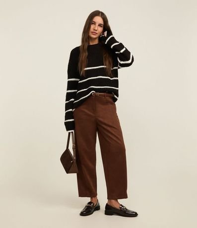 Suéter en Punto con Sisa Deslocada y Rayas Horizontales 2
