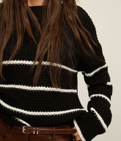 Suéter en Punto con Sisa Deslocada y Rayas Horizontales 3