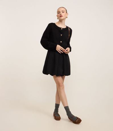 Cardigan de Punto Texturizado con Botones de Corazón 2