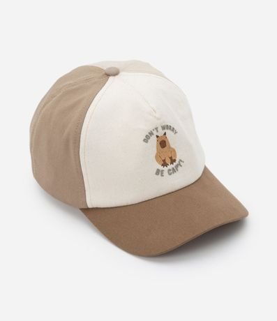 Gorra Infantil en Sarga con Estampa de Carpincho