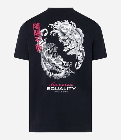 Remera Regular en Algodón con Estampa de Carpas 6