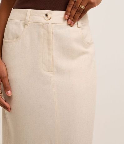 Pollera Larga en Viscolino con Bolsillos y Abertura 4