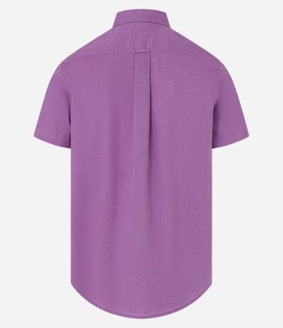 Camisa Comfort Básica en Lino con Manga Corta 6