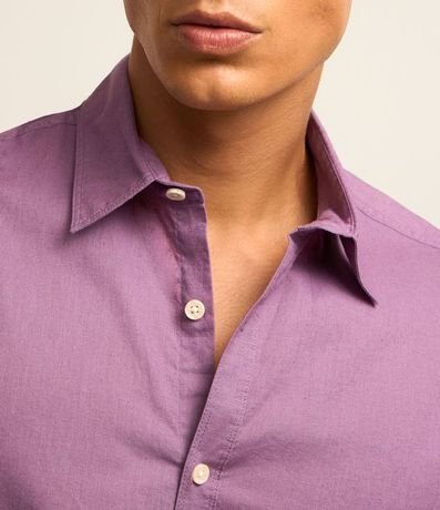 Camisa Comfort Básica en Lino con Manga Corta 4