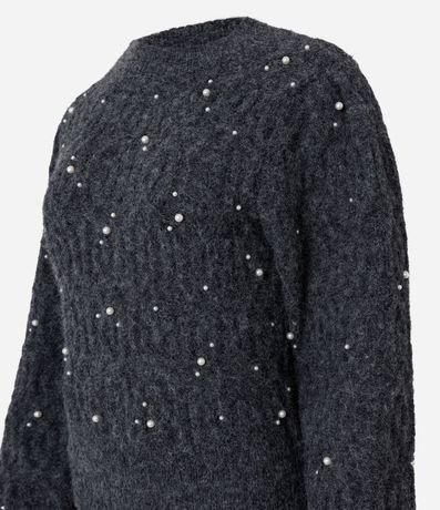Buzo en Tricot Texturizada con Perlas 8
