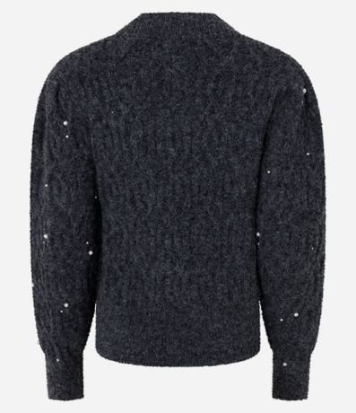Buzo en Tricot Texturizada con Perlas 9