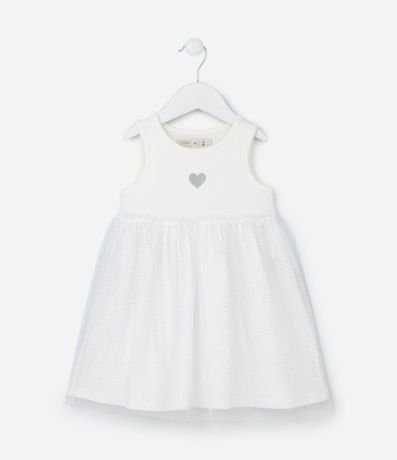 Vestido Infantil en Tul con Brillos - Talle 1 a 5 años