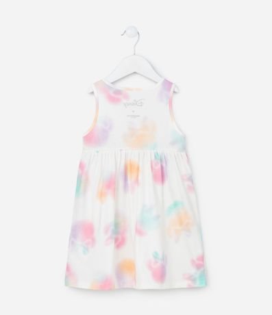 Vestido Infantil con Estampa Tie Dye y Moña Minnie - Talle 1 a 6 años 2