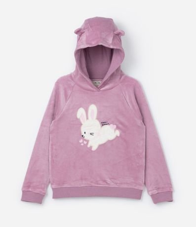 Conjunto Infantil en Plush con Bordado Conejita - Talle 1 a 5 años 4