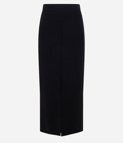 Pollera New Midi en Ponto Roma con Fenda Delantero y Bolsillos Embutidos 6