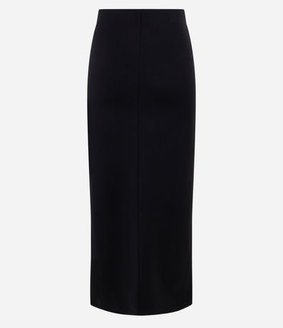 Pollera New Midi en Ponto Roma con Fenda Delantero y Bolsillos Embutidos 7