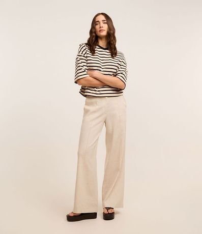 Pantalón Pantalona en Viscolino con Cierre Delantero 1