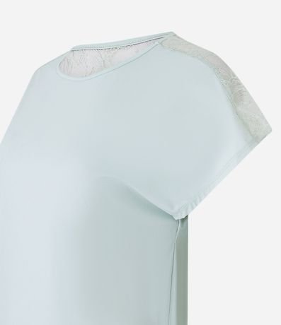 Pijama Pantalón Capri y Detalles en Encaje en la manga 6