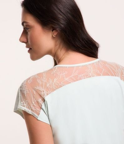 Pijama Pantalón Capri y Detalles en Encaje en la manga 3