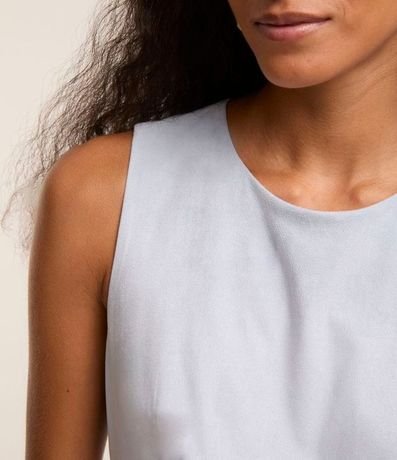 Vestido Corto en Gamuza sin Manga con Escote Redondo 3