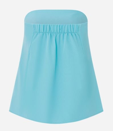 Blusa Sin Breteles Crepé con Fruncido en la Espalda 11