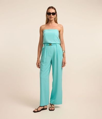 Blusa Sin Breteles Crepé con Fruncido en la Espalda 2