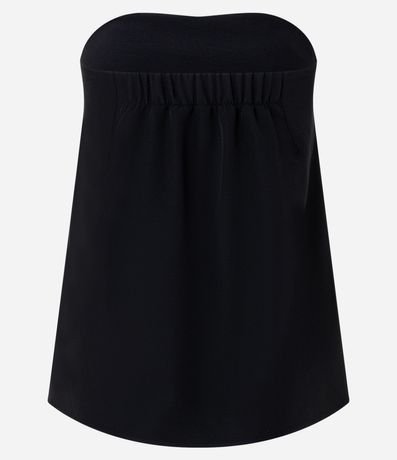 Blusa Sin Breteles Crepé con Fruncido en la Espalda 7