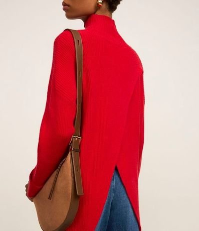 Suéter Alargado en Punto con Traspasado en la Espalda 4