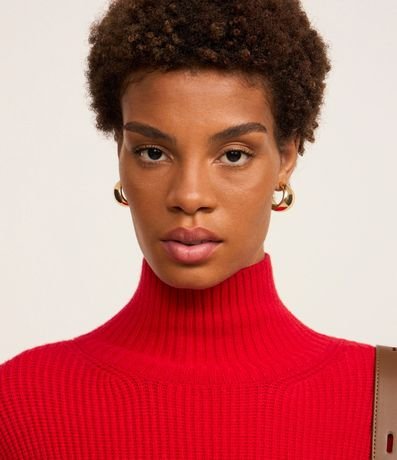 Suéter Alargado en Punto con Traspasado en la Espalda 5