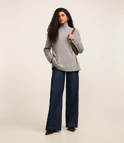 Suéter Alargado en Punto con Traspasado en la Espalda 2